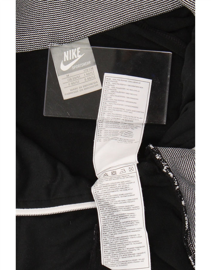 NIKE Mens Tracksuit Top Jacket UK 39/41 Médio Preto Poliéster