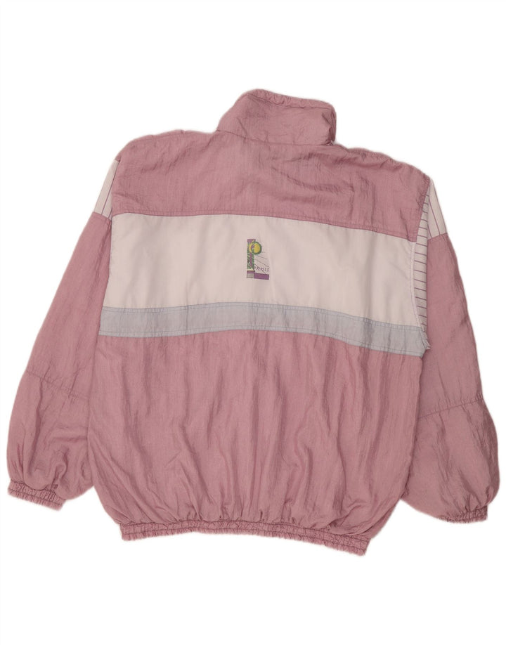 Casaco de treino masculino vintage XL Colorblock rosa