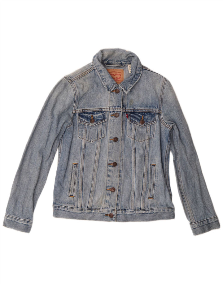 Jaqueta jeans feminina LEVI'S UK 10 algodão azul pequeno