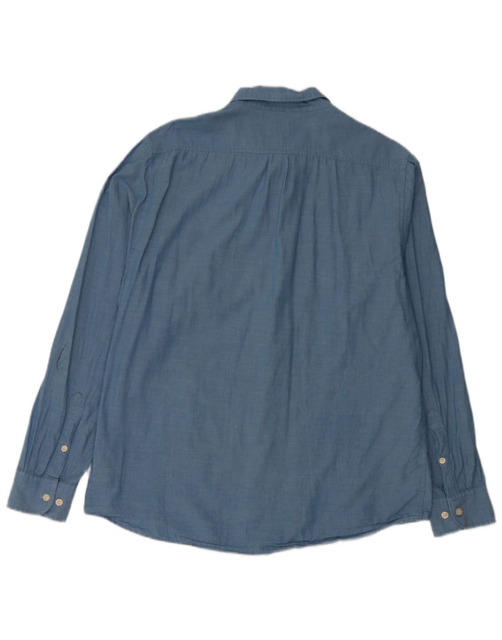 Camisa masculina Lee XL azul algodão
