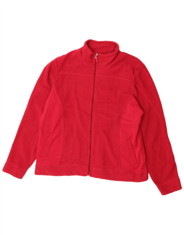 Jaqueta de lã feminina Izod UK 16 grande poliéster rosa