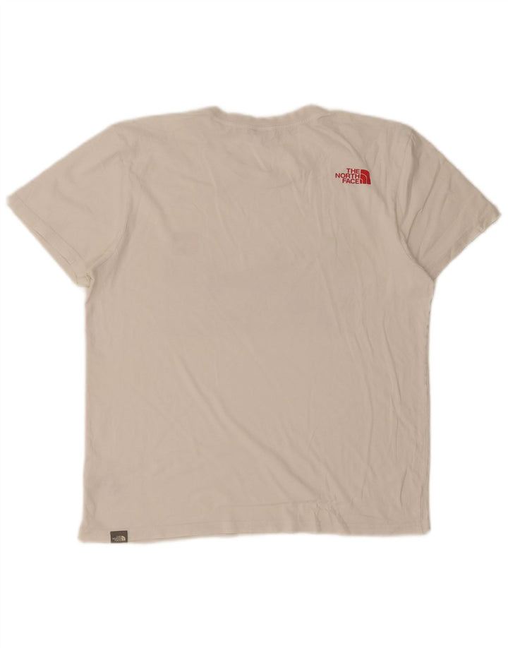 Camiseta gráfica masculina The North Face Top médio algodão branco
