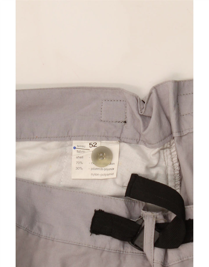 VINTAGE Mens Straight Cargo Trousers IT 52 XL W38 L32 Grey Cotton Vintage Vintage and Second-Hand Vintage from Messina Hembry 