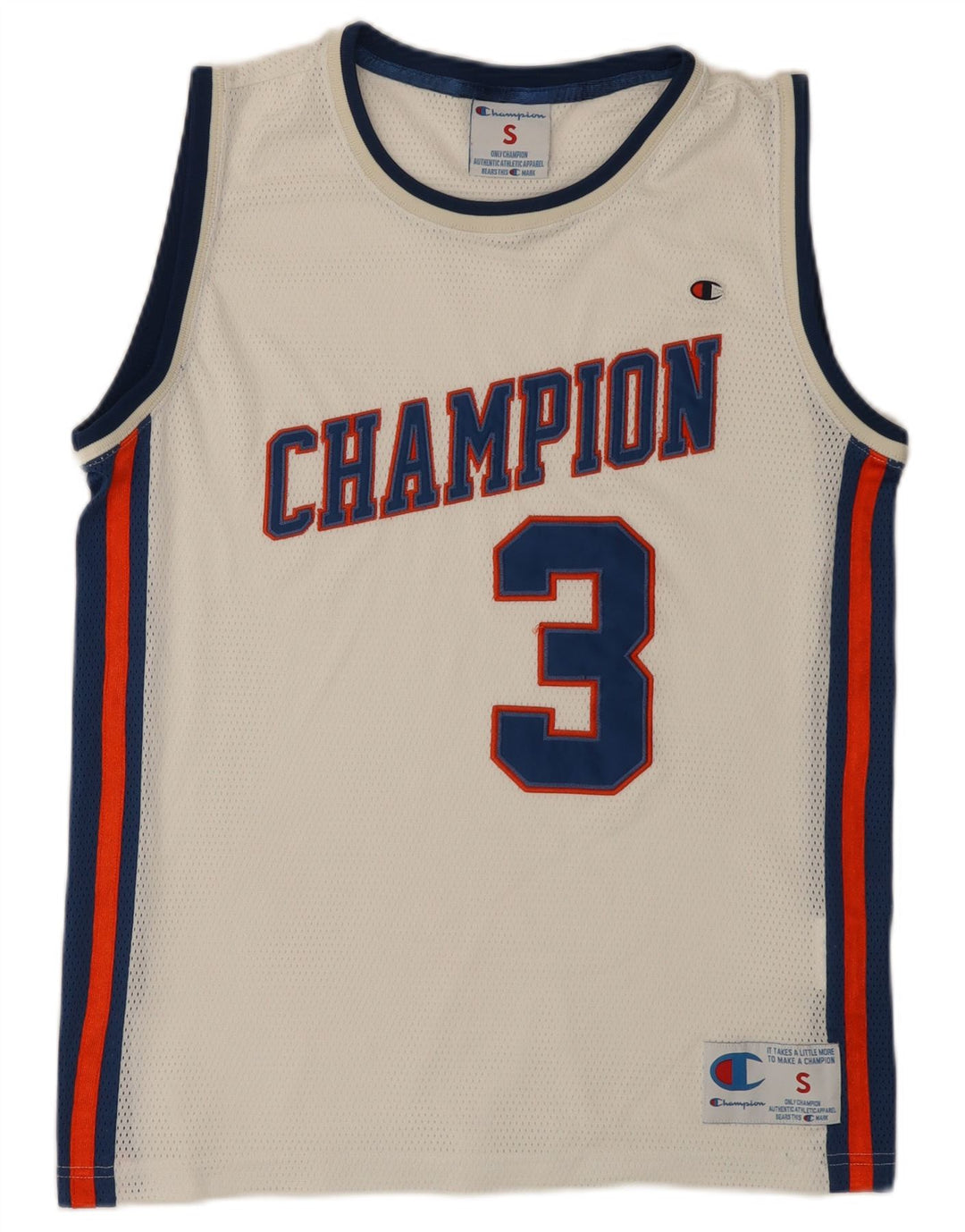 Colete gráfico masculino Champion pequeno poliéster colorblock branco