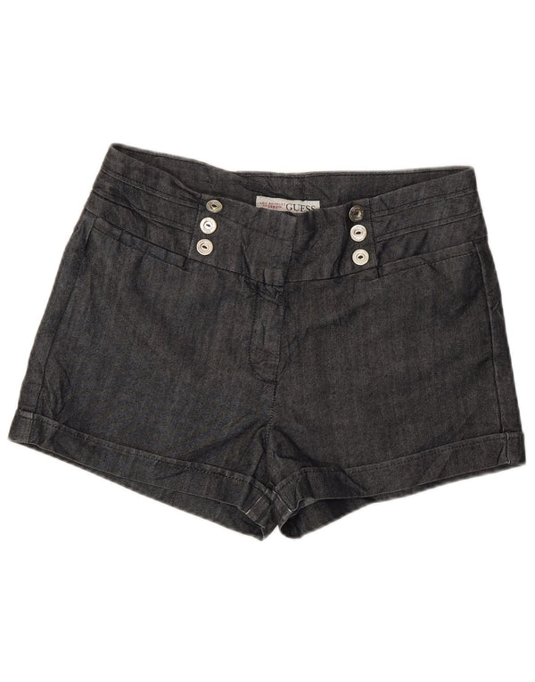 Shorts feminino casual GUESS W30 algodão cinza médio
