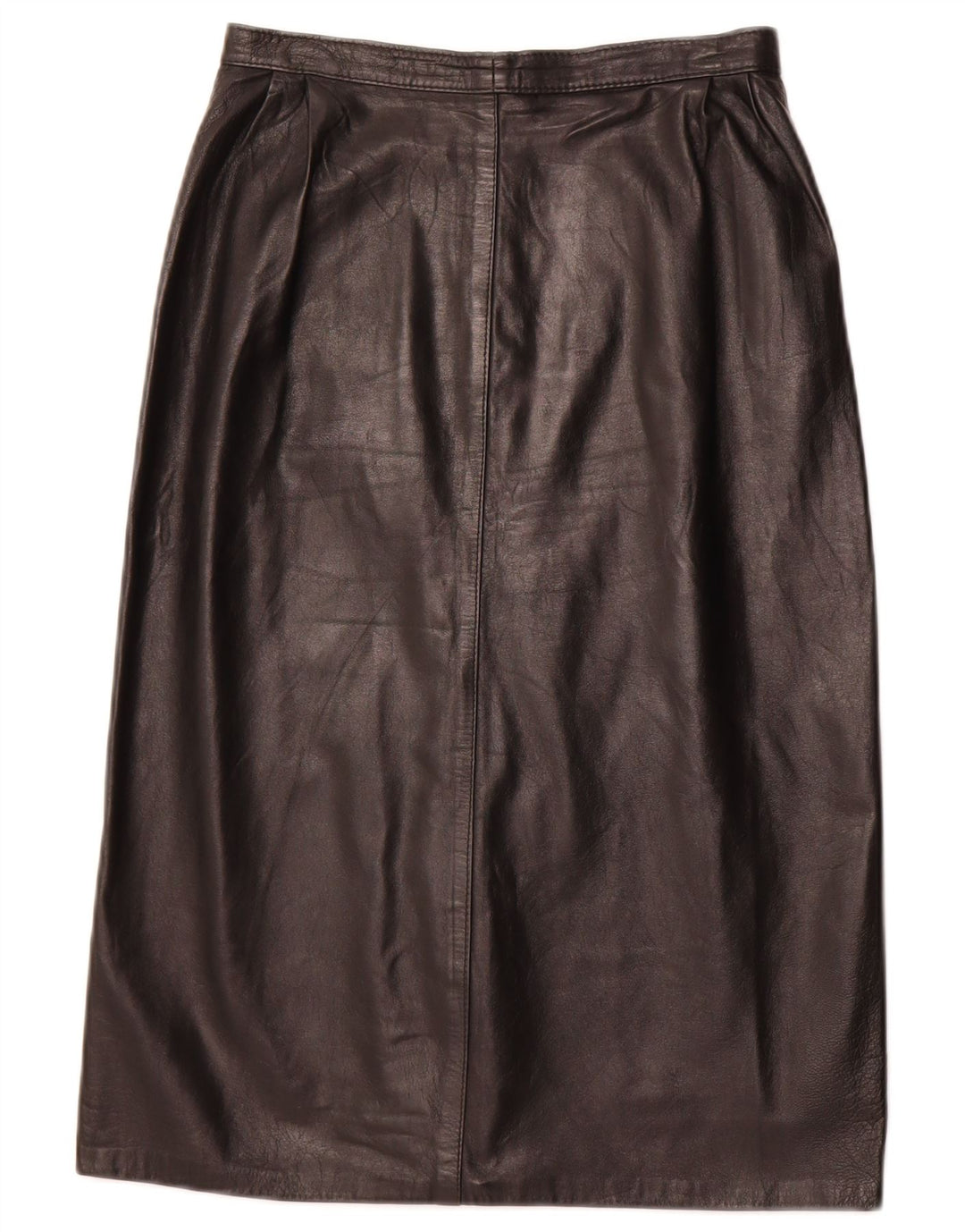 Saia feminina de couro VINTAGE W26 pequena preta