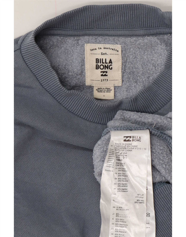 Moletom feminino Billabong US 6 algodão azul médio