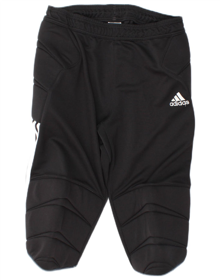Calça de treino masculina Adidas Climalite Capri grande poliéster preto