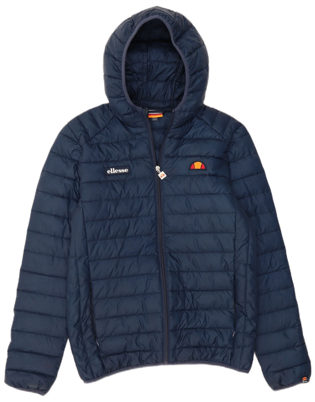 Jaqueta masculina acolchoada com capuz ELLESSE UK 36 poliéster azul marinho pequeno
