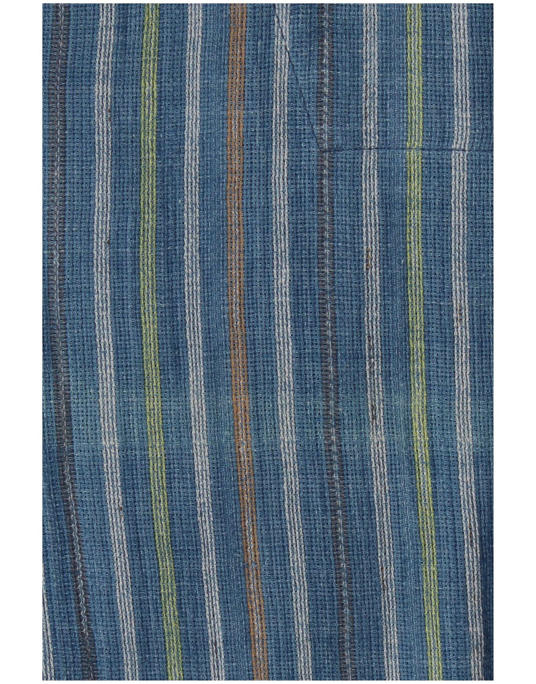 Camisa pulôver masculina VINTAGE de manga curta com ajuste solto listrado azul médio