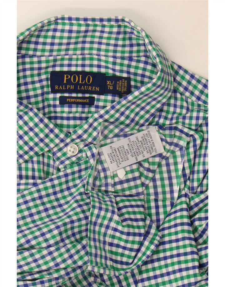 Camisa polo Ralph Lauren masculina de flanela XL multicolorida guingão
