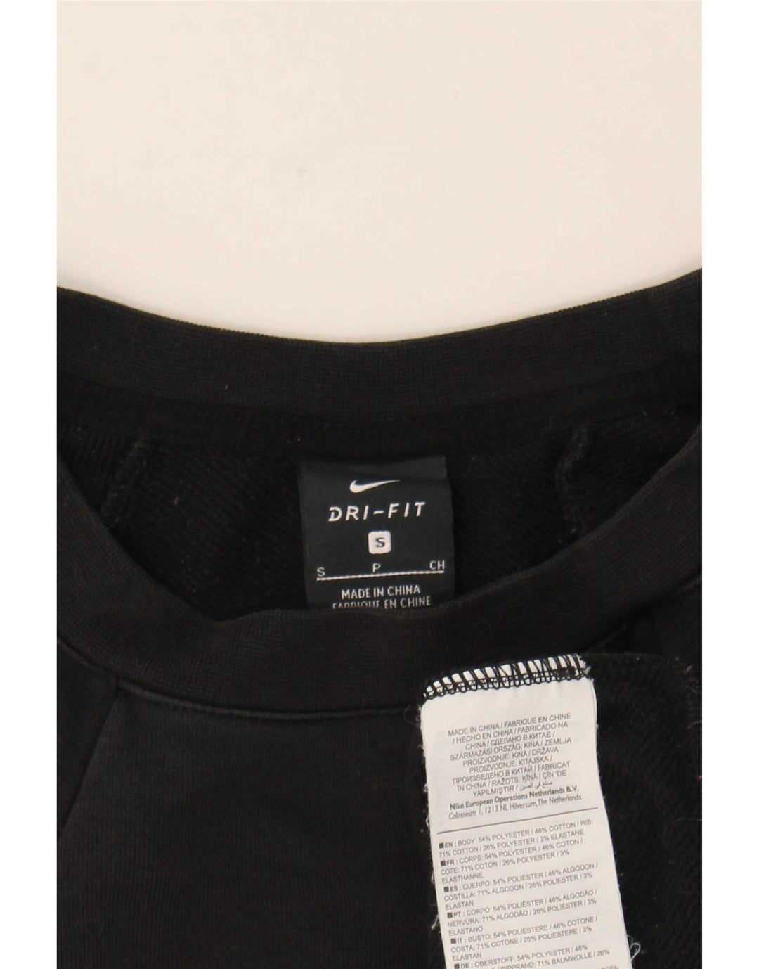 Moletom feminino Nike Dri Fit Graphic Oversized Jumper UK 10 Pequeno Preto