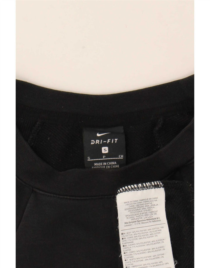 Moletom feminino Nike Dri Fit Graphic Oversized Jumper UK 10 Pequeno Preto