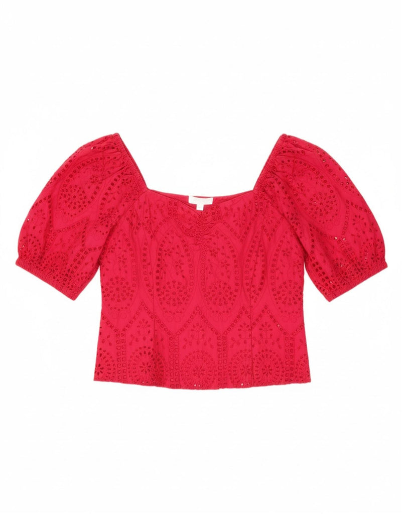 H&M Womens Crop Off Shoulder Top UK 16 Large Pink Vintage H&M and Second-Hand H&M from Messina Hembry 