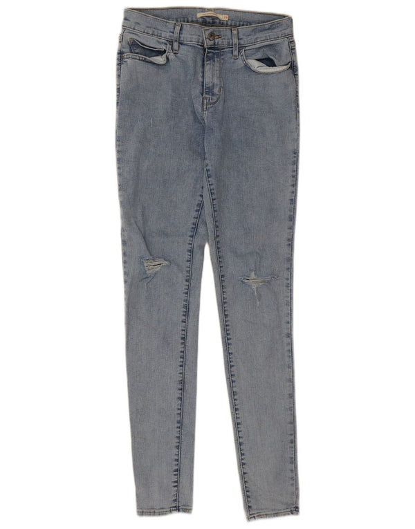 Calça jeans feminina Levi's 710 Distressed Super Skinny W29 L32 Azul Algodão
