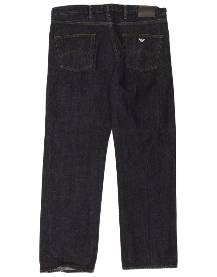 Calça jeans reta masculina Armani W40 L32 algodão azul marinho