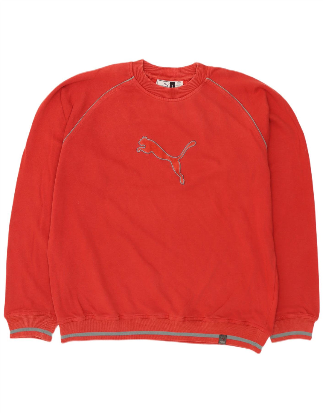 PUMA Mens Graphic Moletom Jumper Grande Vermelho