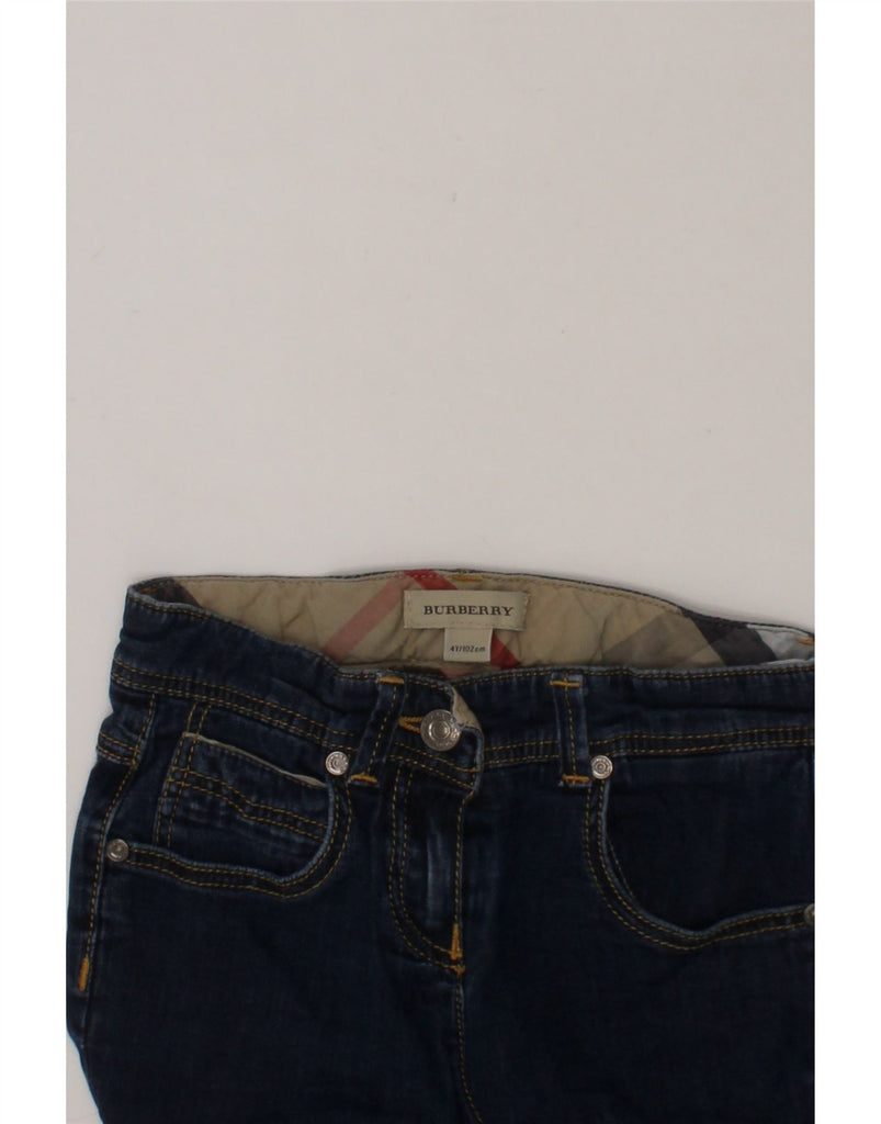 BURBERRY Girls Slim Jeans 3-4 Years W20 L15 Navy Blue Vintage Burberry and Second-Hand Burberry from Messina Hembry 