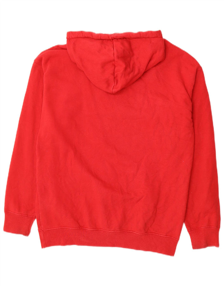 CHAMPION Suéter masculino com capuz gráfico pequeno algodão vermelho