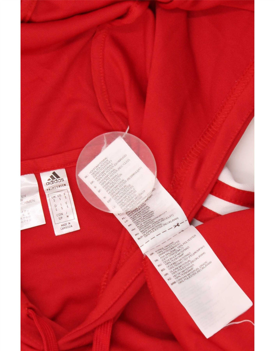 Adidas Mens Aeroready Hoodie Jumper Pequeno Poliéster Colorblock Vermelho