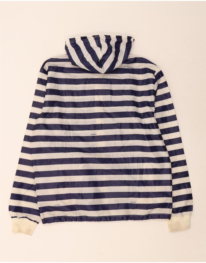 Jaqueta de chuva masculina com capuz INVICTA Reino Unido 40 grande poliéster listrado azul marinho