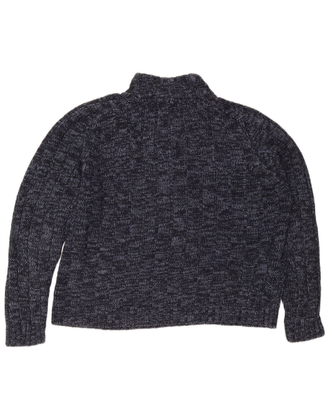 Suéter feminino MARKS & SPENCER com gola e zíper Reino Unido 16 grande azul marinho