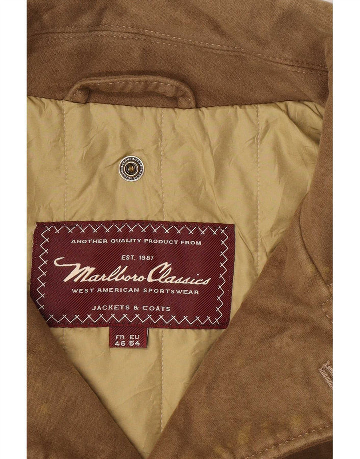 Jaqueta utilitária masculina Marlboro Classics IT 54 2XL Algodão bege