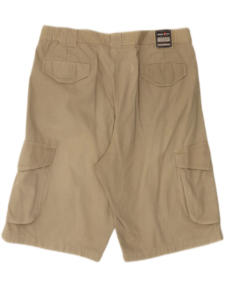 Shorts cargo masculino MURPHY & NYE W38 XL algodão bege