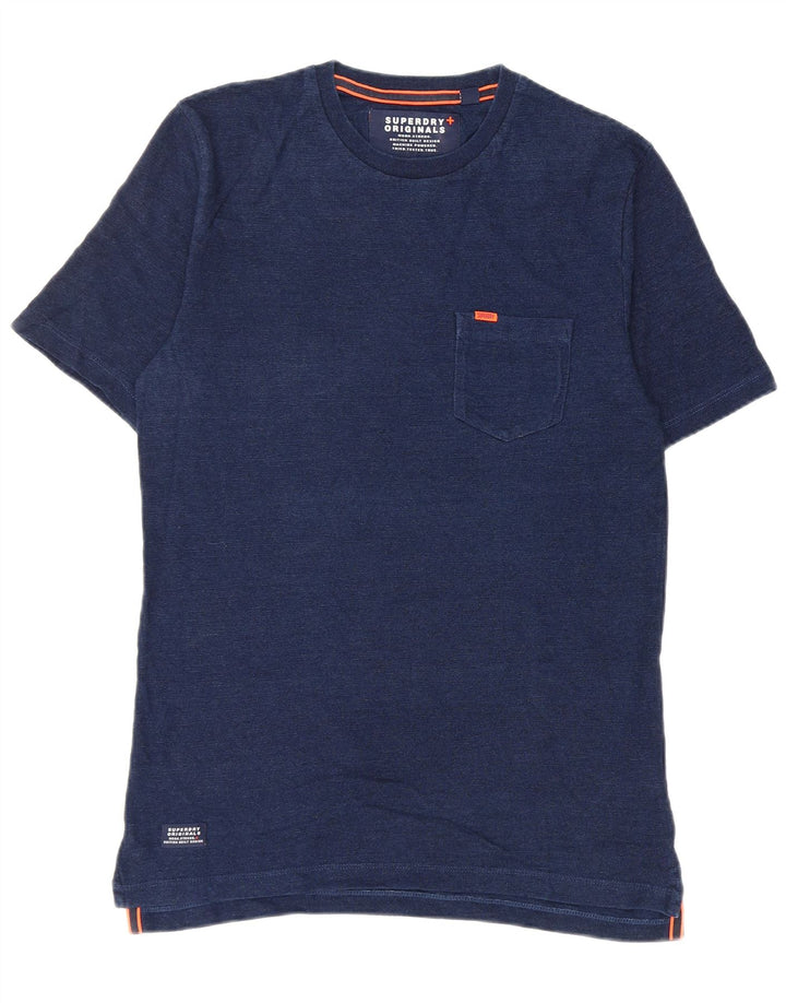 Camiseta masculina Superdry Top pequeno algodão azul marinho