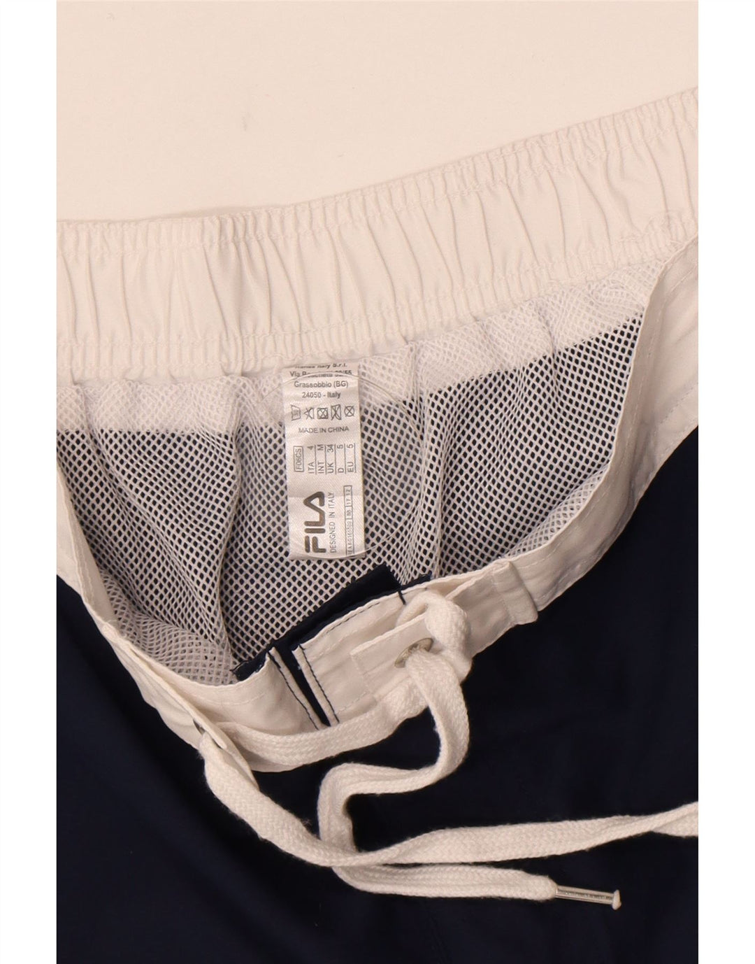 Shorts de banho masculino Fila Graphic grande poliéster azul marinho