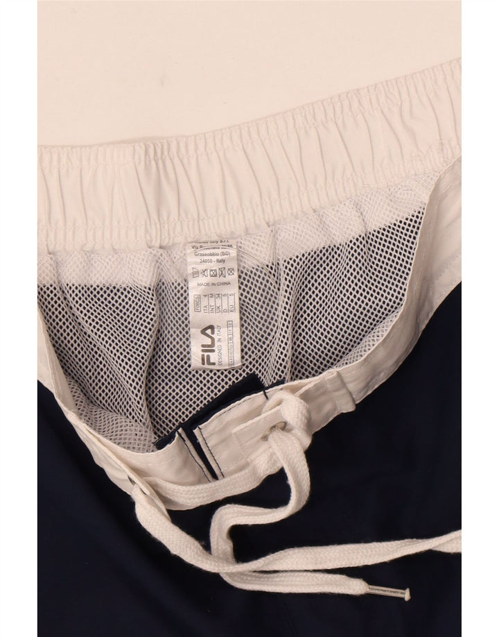 Shorts de banho masculino Fila Graphic grande poliéster azul marinho