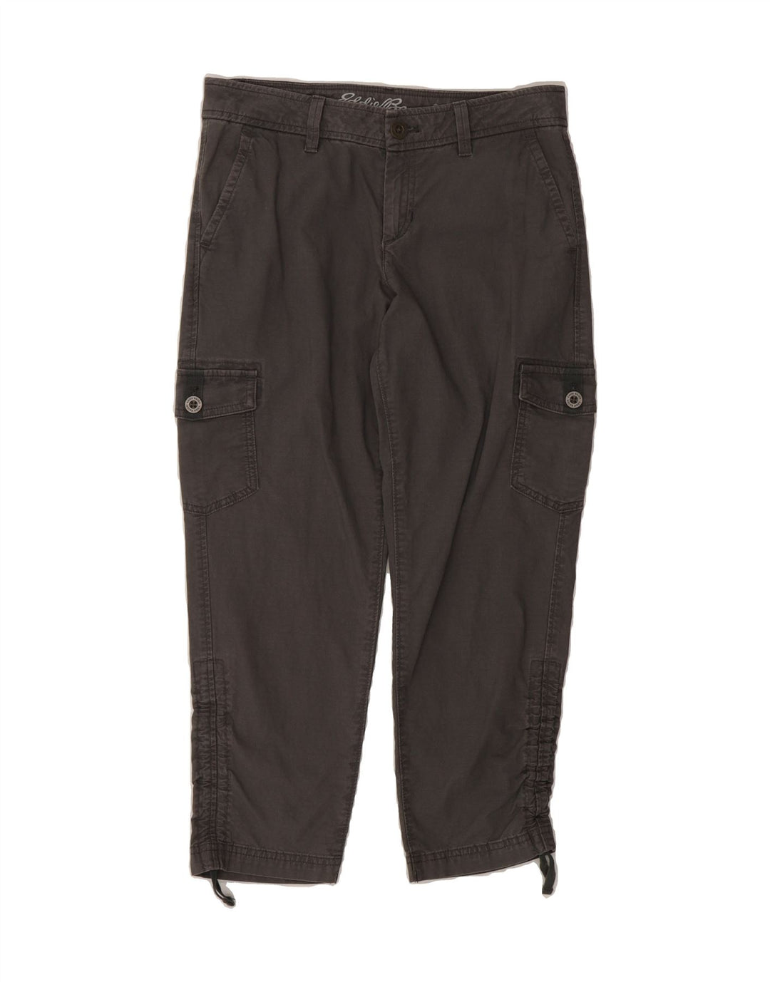 EDDIE BAUER Womens Straight Cargo Cropped Trousers US 2 XS W30 L24 Grey Vintage Eddie Bauer and Second-Hand Eddie Bauer from Messina Hembry 