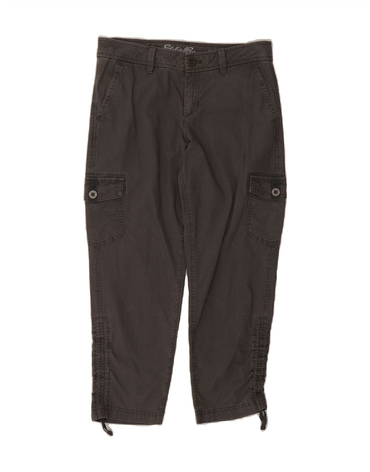 EDDIE BAUER Womens Straight Cargo Cropped Trousers US 2 XS W30 L24 Grey Vintage Eddie Bauer and Second-Hand Eddie Bauer from Messina Hembry 
