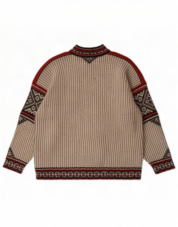 Dale of Norway Suéter masculino com gola tartaruga 2XL bege geométrico