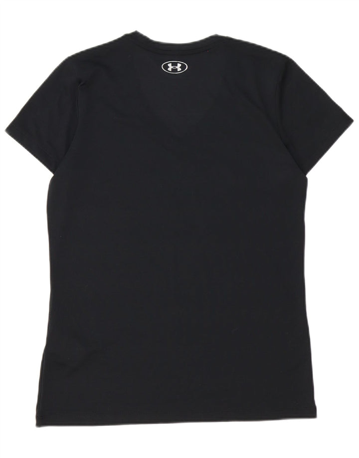 Under Armour Camiseta Masculina Heat Gear Top Pequeno Poliéster Preto