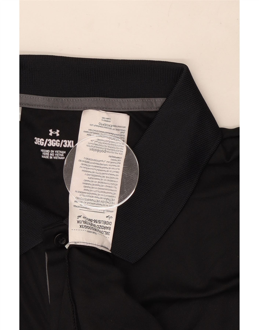 Camisa polo masculina Under Armour 3XL poliéster preto