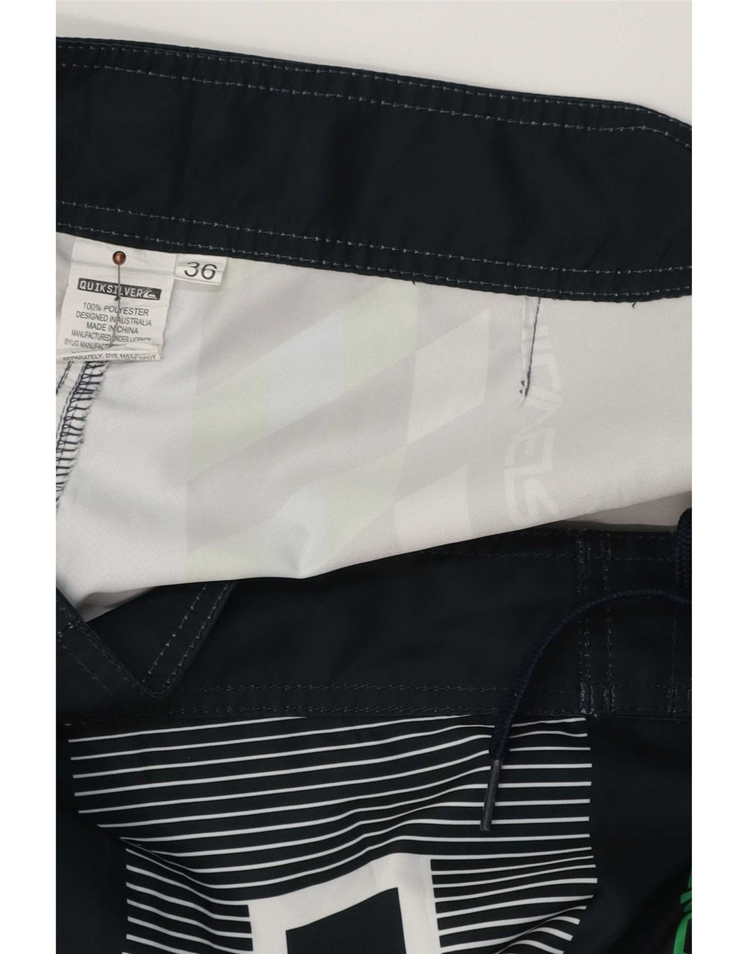 Quiksilver Mens Graphic Natação Shorts Grande Multicolorido Geométrico
