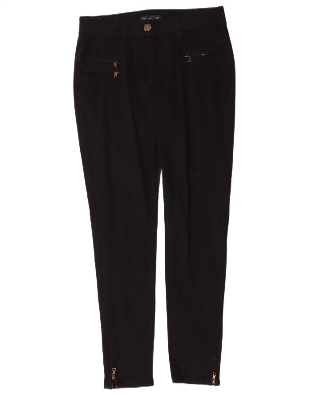 Calça cargo slim feminina Marks & Spencer Reino Unido 12 médio W30 L29 azul marinho