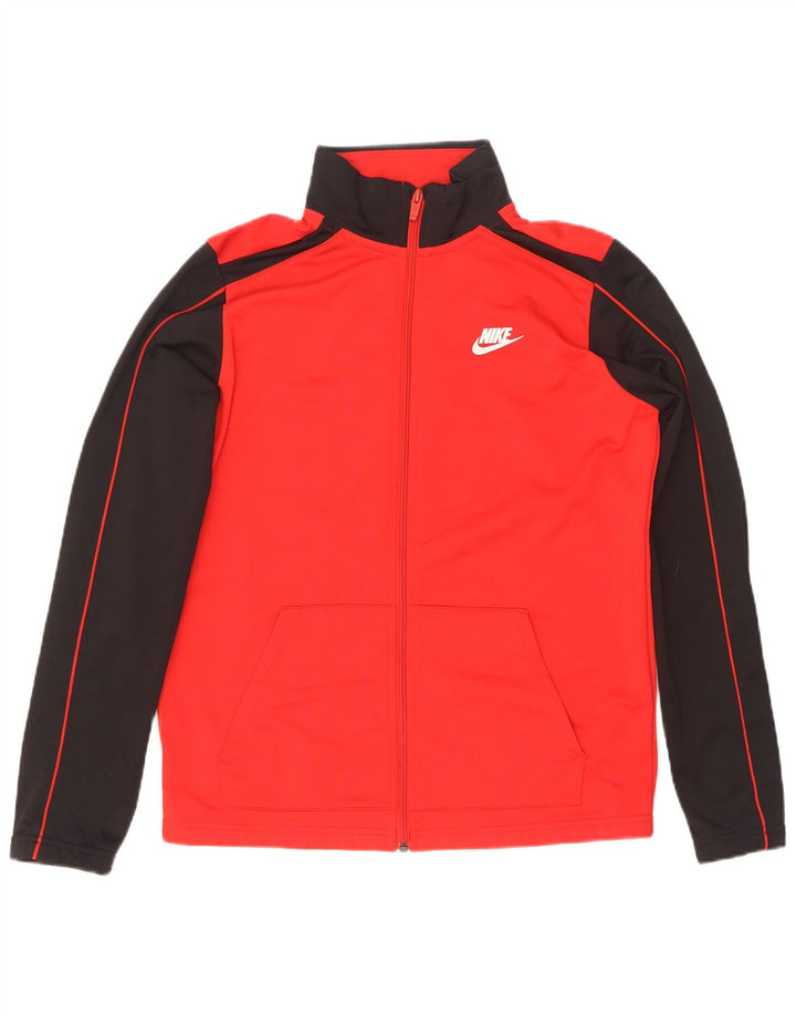 Jaqueta Nike Boys Tracksuit Top 13-14 Anos XL Vermelho Colorblock Poliéster