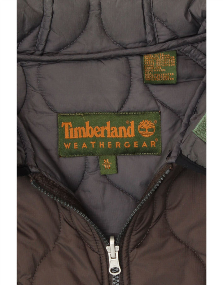 Jaqueta acolchoada com capuz feminina TIMBERLAND UK 18 XL marrom nylon