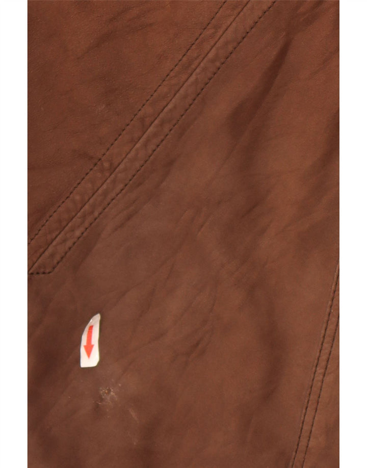 Jaqueta masculina de couro robusto Henry Cottons IT 50 grande couro marrom