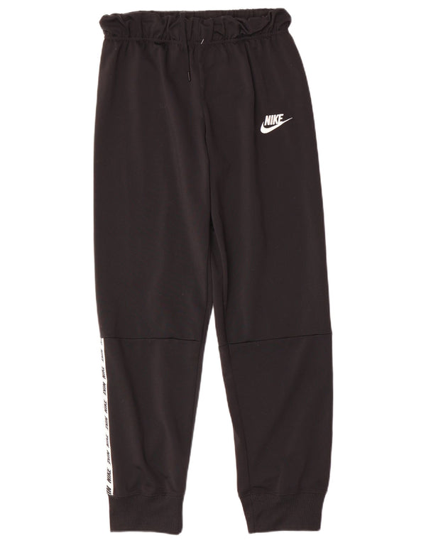 Nike Boys Graphic Tracksuit Trousers Joggers 13-14 Years XL Black Polyester