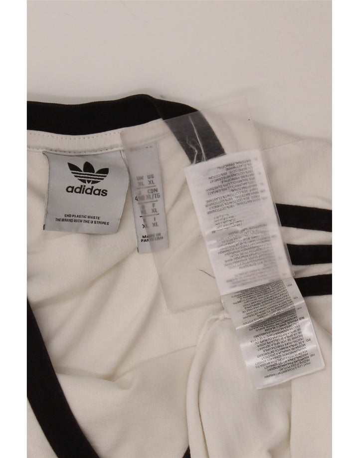 Adidas Mens Top Manga Longa XL Branco Algodão