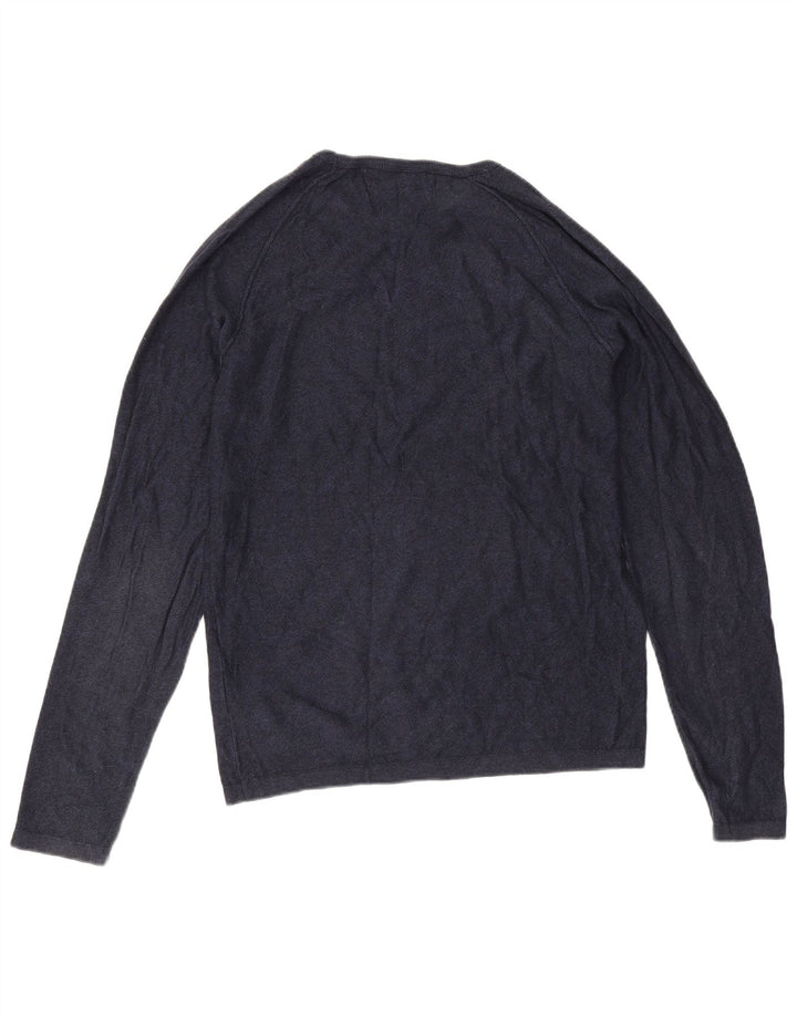 Jack & Jones Top masculino de manga comprida pequeno algodão azul marinho