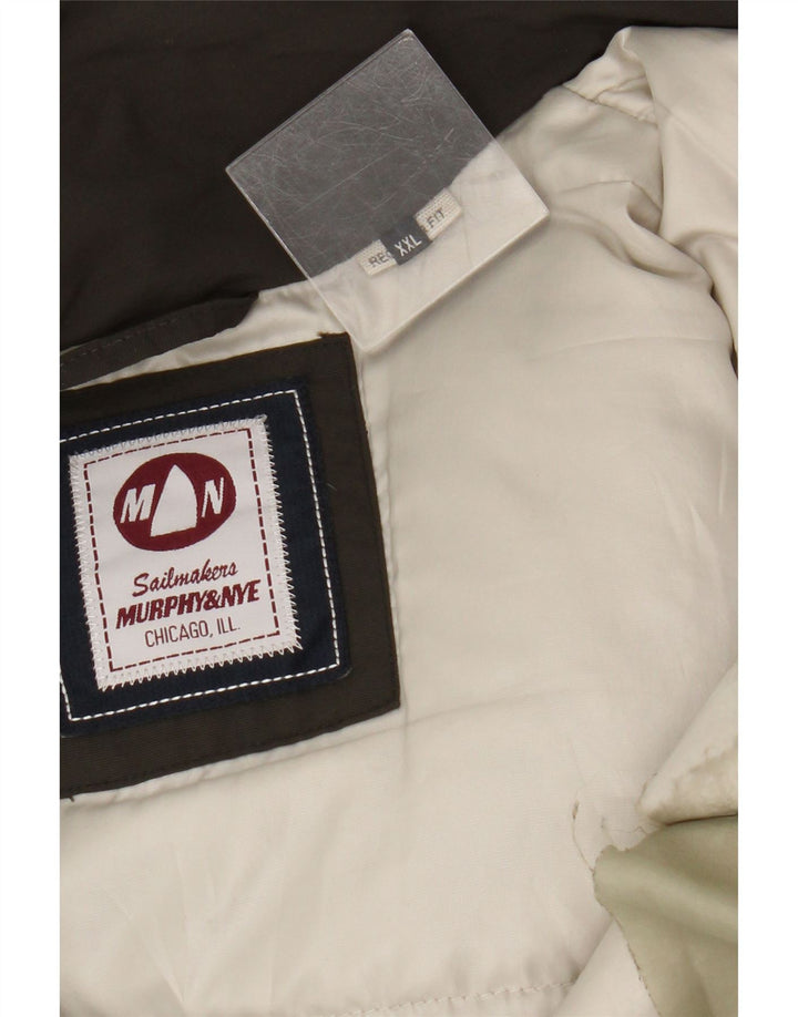 Jaqueta acolchoada masculina Murphy & Nye Sailmakers Reino Unido 44 2XL poliéster verde