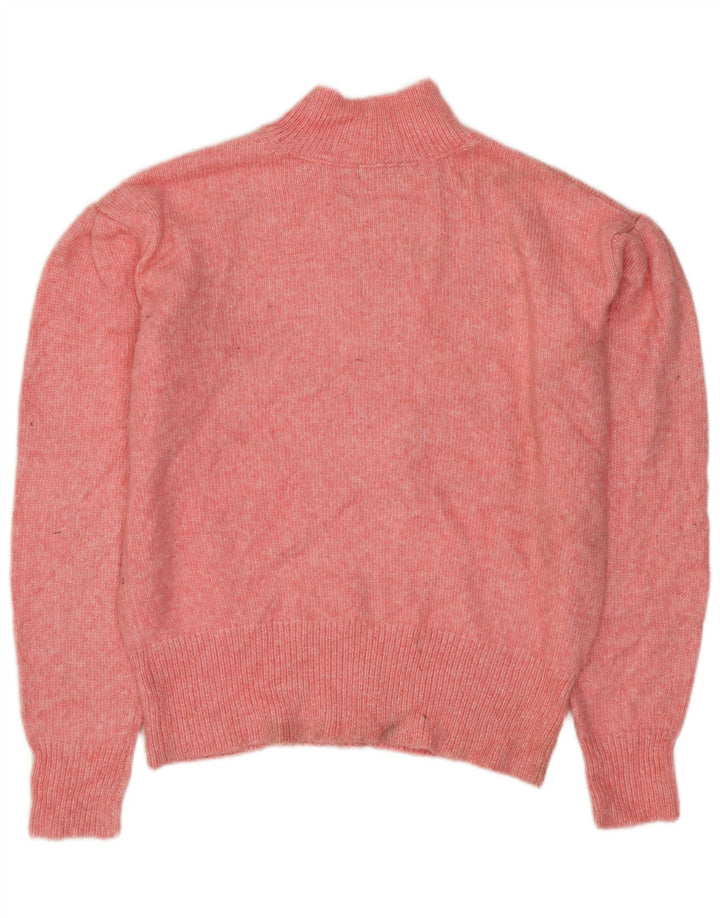 MARKS & SPENCER Suéter feminino oversized com gola tartaruga Reino Unido 6 XS rosa
