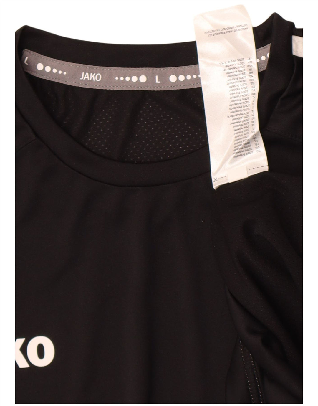 Camiseta masculina JAKO grande poliéster colorblock preto grande