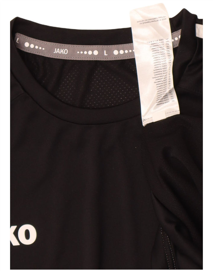 Camiseta masculina JAKO grande poliéster colorblock preto grande