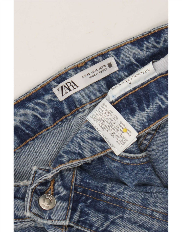 Calça jeans reta feminina Zara EU 40 médio W30 L28 algodão azul
