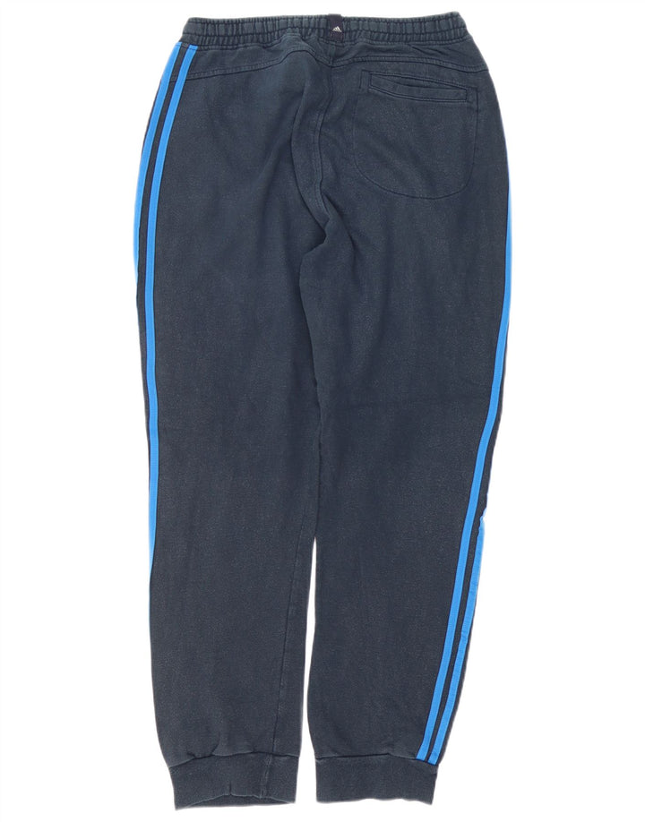 ADIDAS Calças de treino masculinas Joggers UK 40/42 Médio Azul Marinho Algodão